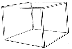 Rectangular box case without base CJR46